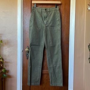 Green canvas pants